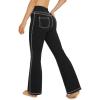 imageG4Free Bootcut Yoga Pants with 4 Pockets Flare Leggings for Women High Waisted Casual Dress PantsBlack
