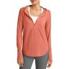 imageG4Free Lightbreeze Womens UPF 50 Sun Shirts with Hoodie Long Sleeve Workout Tops Half Zip Rash Guard Hiking FishingBurnt Orange
