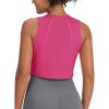 imageG4Free Lightweight Workout Tank Tops for Women Fast Dry Athletic Gym Crop Top Sleeveless Running ShirtsHot Pink