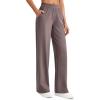 imageG4Free ShiftReady Women Trousers Yoga Pants with Pockets Wide Leg Stretchy Dress Pant Work Slack PetiteRegularTallTaupe