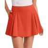 imageG4Free Women Tennis Skirts Athletic High Waisted Golf Skorts with 4 Pockets Inner Shorts for Pickleball WorkoutRust Orange