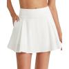 imageG4Free Women Tennis Skirts Athletic High Waisted Golf Skorts with 4 Pockets Inner Shorts for Pickleball WorkoutWhite