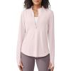 imageG4Free Womens UPF 50 Sun Shirts Lightweight Quick Dry Long Sleeve Workout Tops Lightweight Running PulloverSmoky Blush