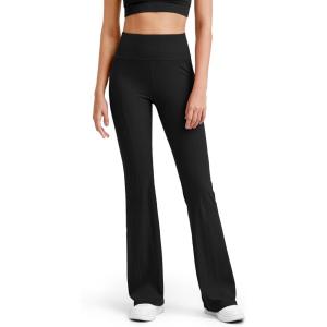 imageG4Free BareFeel Yoga Pants Women High Waisted Flared Leggings with Pockets Soft Casual Flare Pants 29quot31quot33quotBlack