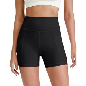 imageG4Free Barefeel Biker Shorts for Women with Pockets High Waisted Workout Athletic Gym Legging Shorts 4quot6quotBlack