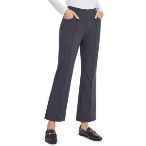 imageG4Free Dress Work Pants Women Yoga Business Casual Pants with Pockets Strechy Flare Wide Leg Ankle Pants 25quot27quot29quotGrey
