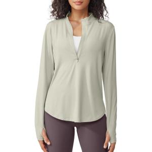 imageG4Free Womens UPF 50 Sun Shirts Lightweight Quick Dry Long Sleeve Workout Tops Lightweight Running PulloverMushroom