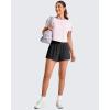 imageG4Free 2 in 1 Flowy Athletic Running Shorts for Women Mid Rise Quick Dry Workout Summer Shorts for Tennis with LinerBlack