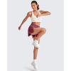 imageG4Free 2 in 1 Flowy Athletic Running Shorts for Women Mid Rise Quick Dry Workout Summer Shorts for Tennis with LinerDark Burgundy