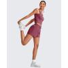 imageG4Free 2 in 1 Flowy Athletic Running Shorts for Women Mid Rise Quick Dry Workout Summer Shorts for Tennis with LinerDark Burgundy