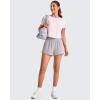 imageG4Free 2 in 1 Flowy Athletic Running Shorts for Women Mid Rise Quick Dry Workout Summer Shorts for Tennis with LinerGrey