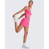 imageG4Free 2 in 1 Flowy Athletic Running Shorts for Women Mid Rise Quick Dry Workout Summer Shorts for Tennis with LinerHot Pink
