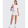 imageG4Free 2 in 1 Flowy Athletic Running Shorts for Women Mid Rise Quick Dry Workout Summer Shorts for Tennis with LinerWhite