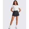 imageG4Free 2 in 1 Wrap Style Women Tennis Skorts Wide Leg Elastic Waist Hiking Shorts Workout with Cargo PocketBlack