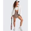 imageG4Free 2 in 1 Wrap Style Women Tennis Skorts Wide Leg Elastic Waist Hiking Shorts Workout with Cargo PocketCocoa Beige