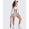 imageG4Free 2 in 1 Wrap Style Women Tennis Skorts Wide Leg Elastic Waist Hiking Shorts Workout with Cargo PocketGrey