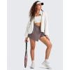 imageG4Free 2 in 1 Wrap Style Women Tennis Skorts Wide Leg Elastic Waist Hiking Shorts Workout with Cargo PocketTaupe