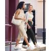 imageG4Free 252729 Wide Leg Pants for Women Ankle Length Loose Yoga Cross High Waist Dance Casual Pants with PocketsBlack