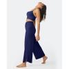 imageG4Free 252729 Wide Leg Pants for Women Ankle Length Loose Yoga Cross High Waist Dance Casual Pants with PocketsRoyal Blue