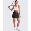 imageG4Free A Line Golf Skirts for Women Elastic High Waisted Tennis Skorts Soft Casual Athletic Inner Shorts with 4 PocketsBlack