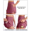 imageG4Free A Line Golf Skirts for Women Elastic High Waisted Tennis Skorts Soft Casual Athletic Inner Shorts with 4 PocketsDark Burgundy