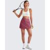 imageG4Free A Line Golf Skirts for Women Elastic High Waisted Tennis Skorts Soft Casual Athletic Inner Shorts with 4 PocketsDark Burgundy