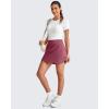 imageG4Free A Line Golf Skirts for Women Elastic High Waisted Tennis Skorts Soft Casual Athletic Inner Shorts with 4 PocketsDark Burgundy