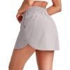 imageG4Free A Line Golf Skirts for Women Elastic High Waisted Tennis Skorts Soft Casual Athletic Inner Shorts with 4 PocketsLight Gray
