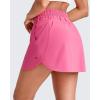 imageG4Free A Line Golf Skirts for Women Elastic High Waisted Tennis Skorts Soft Casual Athletic Inner Shorts with 4 PocketsRose Pink