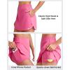 imageG4Free A Line Golf Skirts for Women Elastic High Waisted Tennis Skorts Soft Casual Athletic Inner Shorts with 4 PocketsRose Pink