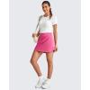 imageG4Free A Line Golf Skirts for Women Elastic High Waisted Tennis Skorts Soft Casual Athletic Inner Shorts with 4 PocketsRose Pink