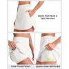 imageG4Free A Line Golf Skirts for Women Elastic High Waisted Tennis Skorts Soft Casual Athletic Inner Shorts with 4 PocketsWhite