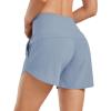 imageG4Free Athletic Shorts for Women Lightweight Running Shorts with Pockets 5quot Quick Dry Workout Shorts for Gym ExerciseBluish Greyliner