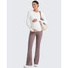 imageG4Free BareFeel Maternity Long Sleeve T Shirts Crewneck Ruches Pregnancy Workout Tops with Thumbholes Altheltic Yoga TeeWhite