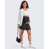 imageG4Free BareFeel Maternity Tennis Skirt with One Pocket Over The Belly Stretchy Pregnancy Workout Skorts Inner Shorts GolfBlack