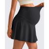imageG4Free BareFeel Maternity Tennis Skirt with One Pocket Over The Belly Stretchy Pregnancy Workout Skorts Inner Shorts GolfBlack