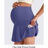 imageG4Free BareFeel Maternity Tennis Skirt with One Pocket Over The Belly Stretchy Pregnancy Workout Skorts Inner Shorts GolfDark Purple