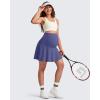 imageG4Free BareFeel Maternity Tennis Skirt with One Pocket Over The Belly Stretchy Pregnancy Workout Skorts Inner Shorts GolfDark Purple