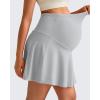 imageG4Free BareFeel Maternity Tennis Skirt with One Pocket Over The Belly Stretchy Pregnancy Workout Skorts Inner Shorts GolfGrey