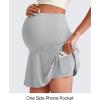 imageG4Free BareFeel Maternity Tennis Skirt with One Pocket Over The Belly Stretchy Pregnancy Workout Skorts Inner Shorts GolfGrey