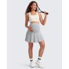 imageG4Free BareFeel Maternity Tennis Skirt with One Pocket Over The Belly Stretchy Pregnancy Workout Skorts Inner Shorts GolfGrey
