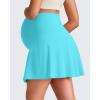 imageG4Free BareFeel Maternity Tennis Skirt with One Pocket Over The Belly Stretchy Pregnancy Workout Skorts Inner Shorts GolfSky Blue
