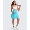 imageG4Free BareFeel Maternity Tennis Skirt with One Pocket Over The Belly Stretchy Pregnancy Workout Skorts Inner Shorts GolfSky Blue