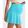 imageG4Free BareFeel Maternity Tennis Skirt with One Pocket Over The Belly Stretchy Pregnancy Workout Skorts Inner Shorts GolfSky Blue