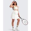 imageG4Free BareFeel Maternity Tennis Skirt with One Pocket Over The Belly Stretchy Pregnancy Workout Skorts Inner Shorts GolfWhite