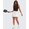 imageG4Free BareFeel Womens Cropped Tank Tops Half Zip Workout Athletic Shirts Sleeveless for Gym Tennis Slim FitBlack