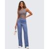 imageG4Free BareFeel Womens Cropped Tank Tops Half Zip Workout Athletic Shirts Sleeveless for Gym Tennis Slim FitTaupe