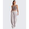 imageG4Free Barefeel Cropped Workout Tops for Women Built in Bra Removable Padded Longline Sports Bras Racerback Yoga TopsTaupe