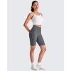 imageG4Free Barefeel Cropped Workout Tops for Women Built in Bra Removable Padded Longline Sports Bras Racerback Yoga TopsWhite