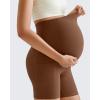 imageG4Free Barefeel Maternity Biker Shorts with Pockets Over The Belly Legging 5quot Pregnancy Yoga Pants Athletic WorkoutCoffee